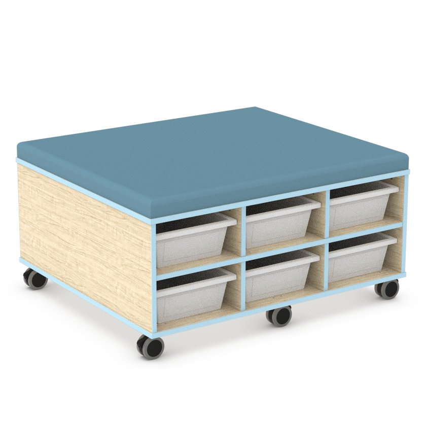 Tote Upholstered Caddy (12 Tray) C088 | Beparta Flexible School Furniture
