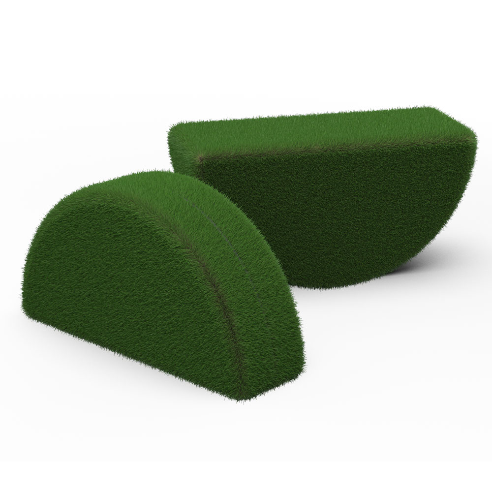 Half Round Ottoman - Grass | Beparta Flexible School Furniture
